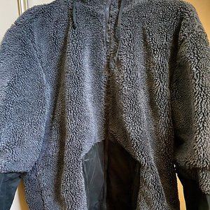 Mens Zippered Jack Threads Sherpa Hooded Jacket/XL/USED